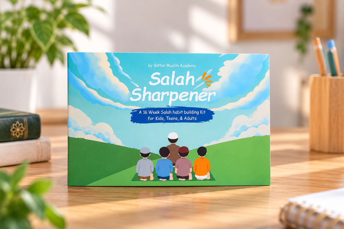 Salah Sharpener – 4-Month Salah Tracker for Kids & Adults - English